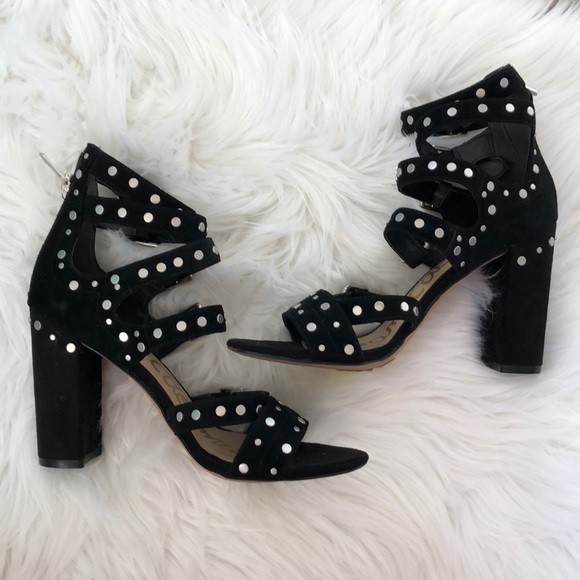 Black Studded Heels - Picture 3 of 3